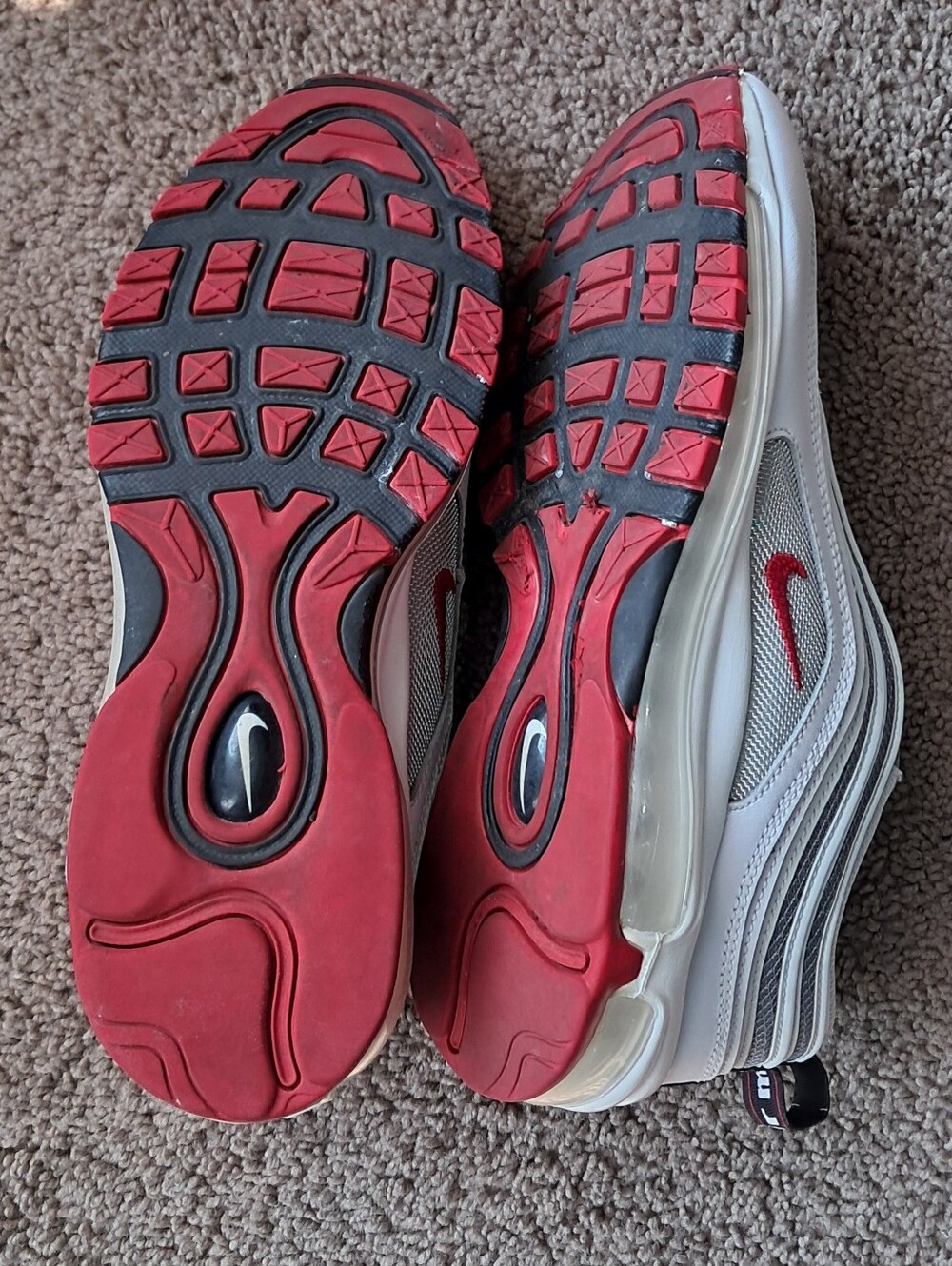 Nike Men's Size 10 ‘White Bullet’ Red Silver Air Max Shoes DM0027-100 - Picture 5 of 7
